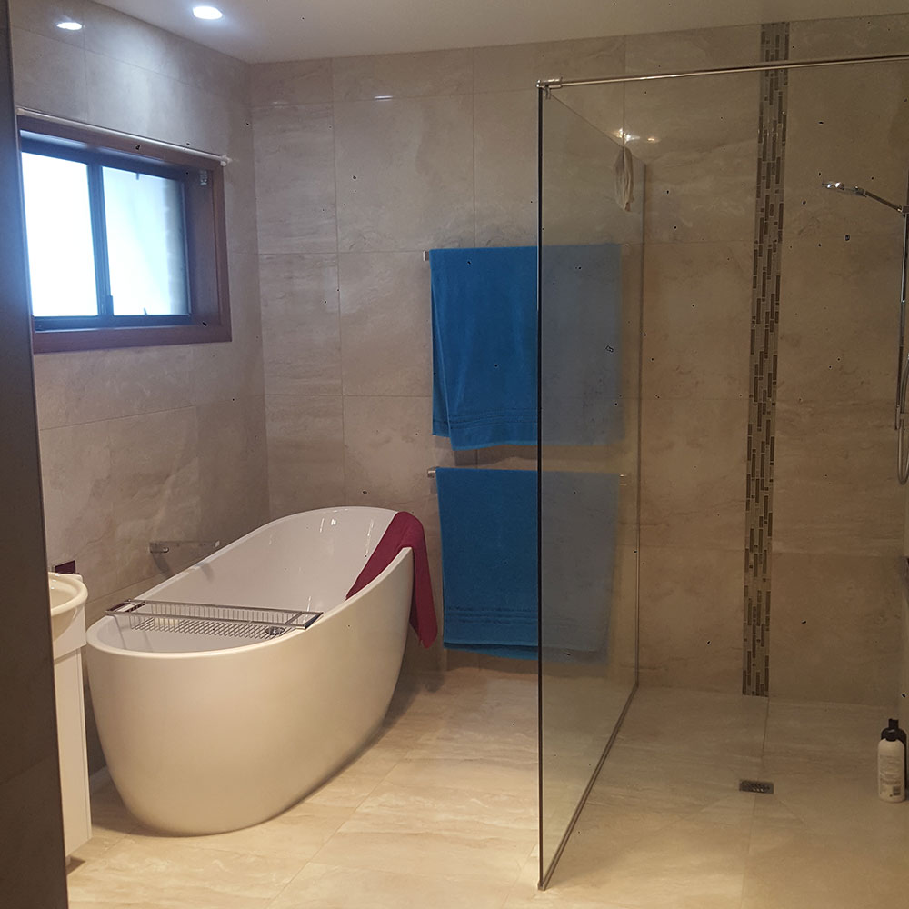 Luxury bathroom built by AD BUILD.